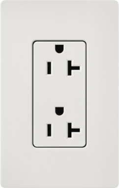 Satin Finish 20 Amp Receptacle, 125V, 4.69 x 2.94 Inch, Lunar Gray