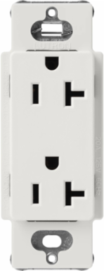 Satin Finish 20 Amp Receptacle, 125V, 4.69 x 2.94 Inch, Lunar Gray
