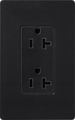 20 Amp Satin Color Receptacle Midnight, 125V, 3-Wire, Wallbox Mounted