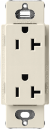 Satin Receptacle, 20 Amp, 125V, 3-Wire, Beige, 4.69 x 2.94 Inch