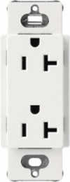Satin 20A Receptacle, 125V, Architectural White, 4.69 x 2.94 Inch