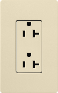 Satin Finish 20 Amp Receptacle, 125V, 4.69 x 2.94 Inch, NEMA 5-20R