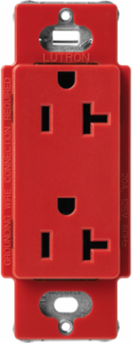 Satin Receptacle 20 Amp 125V Signal Red 4.69 x 2.94 Inch