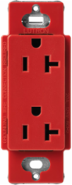 Satin Receptacle 20 Amp 125V Signal Red 4.69 x 2.94 Inch