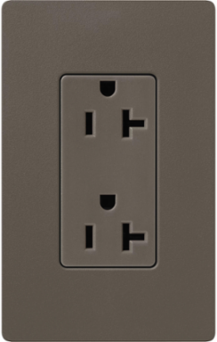 Satin 20 Amp Duplex Receptacle, 125V, 4.69x2.94 Inch, Truffle Finish