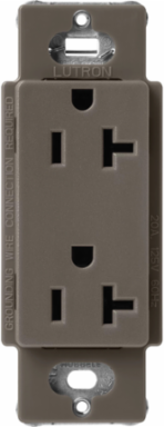 Satin 20 Amp Duplex Receptacle, 125V, 4.69x2.94 Inch, Truffle Finish