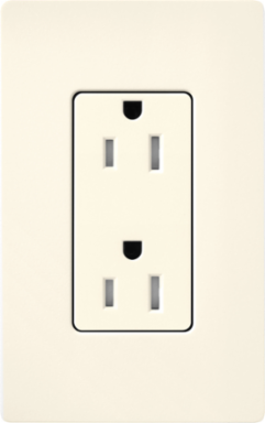 15A Tamper-Resistant Receptacle, Biscuit, 4.69 x 2.94 Inch, 125V