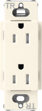 15A Tamper-Resistant Receptacle, Biscuit, 4.69 x 2.94 Inch, 125V