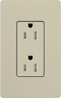 Tamper-Resistant Receptacle, 15A, 125V, Satin Finish, Clay Color
