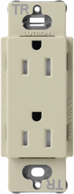 Tamper-Resistant Receptacle, 15A, 125V, Satin Finish, Clay Color