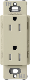 Tamper-Resistant Receptacle, 15A, 125V, Satin Finish, Clay Color