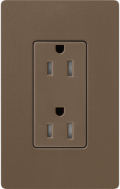 15 Amp Tamper-Resistant Receptacle, Espresso, 125V, Satin Finish, Screw Terminal
