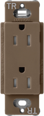 15 Amp Tamper-Resistant Receptacle, Espresso, 125V, Satin Finish, Screw Terminal