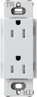 Satin 15 Amp Tamper-Resistant Receptacle, 125V, Mist Color, Screw Terminal