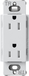 Satin 15 Amp Tamper-Resistant Receptacle, 125V, Mist Color, Screw Terminal
