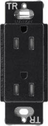 Tamper-Resistant Receptacle Midnight, 15 Amp, Satin Finish, 125V