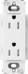Snow Tamper-Resistant Receptacle, 15 Amp, 125V, Satin Finish
