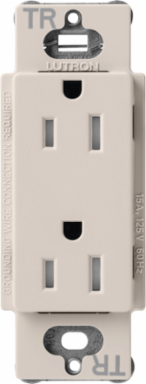 Tamper-Resistant Receptacle 15 Amp 125V Taupe Satin Finish 4.69 Inch x 2.94 Inch
