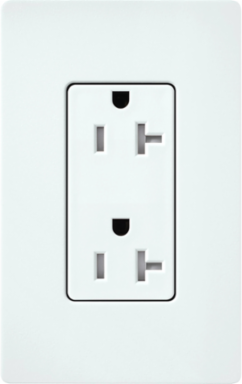 Satin 20A Tamper-Resistant Receptacle, Glacier White, 125V, 4.69 x 2.94 Inch