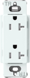 Satin 20A Tamper-Resistant Receptacle, Glacier White, 125V, 4.69 x 2.94 Inch