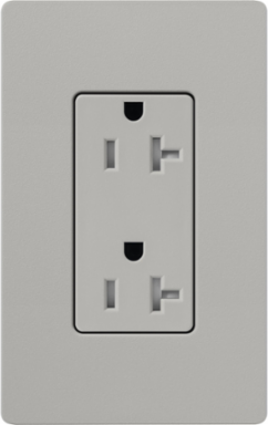 20A Tamper-Resistant Receptacle, Pebble Color, Satin Finish, 4.69 x 2.94 Inch