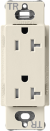 Tamper-Resistant Duplex Receptacle, 20 Amp, 125V, Satin Finish, Pumice Color