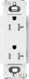 Tamper-Resistant Receptacle, 20 Amp, 125V, Satin Finish, 4.69 x 2.94 Inch