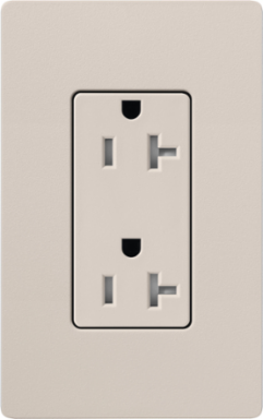 20 Amp Tamper-Resistant Receptacle, Satin Finish, 4.69 x 2.94 Inch