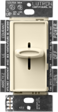 Skylark Quiet Fan Speed Control 1.5A, 3-Speed, Almond, Gloss Finish