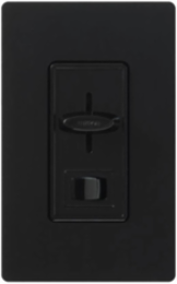 Skylark Quiet Fan/Light Control - 120V, 360W, 1.5A, Black Gloss Finish, 4.69 x 2.94 Inch