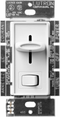 Skylark 1.5A Light and Fan Speed Control with 3 Quiet Speeds, Glossy White Finish