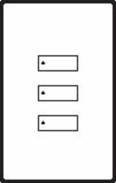 Unengraved 3 Button Wallstation, 24V, Operating Temp 32-104F, White Gloss Finish