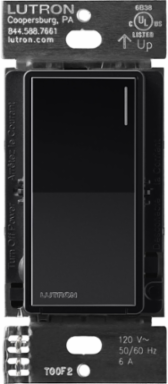 Sunnata Switch 6A Lighting Control, 1/10 HP Motor, Glossy Black Finish