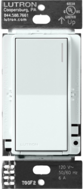 Sunnata Paddle Switch 6A Lighting/3A 1/10HP Motor, Glacier White, Satin Finish