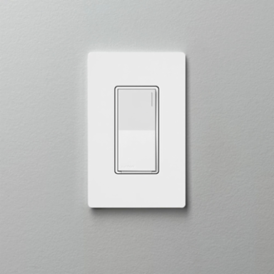 Sunnata Switch, 6A Lighting/3A Motor Control, Glossy White, Fits 2.94 Inch Openings