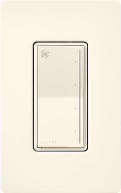 Lutron Sunnata Touch Fan Control, 4-Speed, 1.5A Paddle Fan, AC Motor, Single Pole, Neutral Required, 120V, ST-FSQN-BI, Biscuit