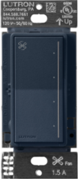Lutron Sunnata Touch Fan Control, 4-Speed, 1.5A Paddle Fan, AC Motor, Single Pole, Neutral Required, 120V, ST-FSQN-DE, Deep Sea