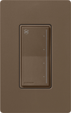 Lutron Sunnata Touch Fan Control, 4-Speed, 1.5A Paddle Fan, AC Motor, Single Pole, Neutral Required, 120V, ST-FSQN-EP, Espresso