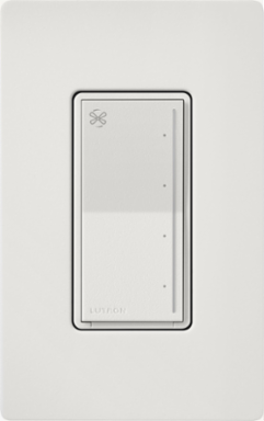 Lutron Sunnata Touch Fan Control, 4-Speed, 1.5A Paddle Fan, AC Motor, Single Pole, Neutral Required, 120V, ST-FSQN-LG, Lunar Gray