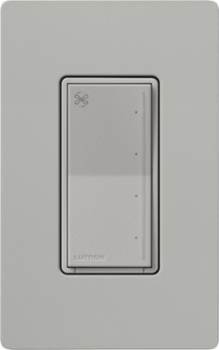 Lutron Sunnata Touch Fan Control, 4-Speed, 1.5A Paddle Fan, AC Motor, Single Pole, Neutral Required, 120V, ST-FSQN-PB, Pebble