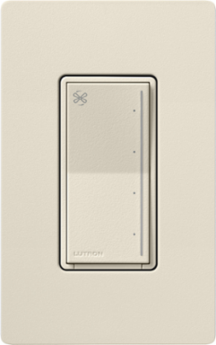 Lutron Sunnata Touch Fan Control, 4-Speed, 1.5A Paddle Fan, AC Motor, Single Pole, Neutral Required, 120V, ST-FSQN-PM, Pumice