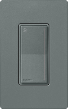 Lutron Sunnata Touch Fan Control, 4-Speed, 1.5A Paddle Fan, AC Motor, Single Pole, Neutral Required, 120V, ST-FSQN-SL, Slate