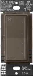 Lutron Sunnata Touch Fan Control, 4-Speed, 1.5A Paddle Fan, AC Motor, Single Pole, Neutral Required, 120V, ST-FSQN-TF, Truffle