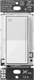 Lutron Sunnata Touch Fan Control, 4-Speed, 1.5A Paddle Fan, AC Motor, Single Pole, Neutral Required, 120V, ST-FSQN-WH, White