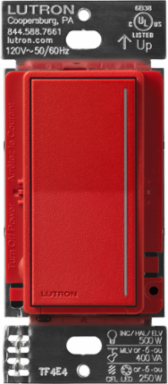 Sunnata PRO LED+ Touch Dimmer Switch, 250W LED/500W Incandescent, Signal Red, Satin Finish