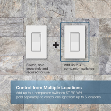 Sunnata Companion Switch, 4.69 Inch Length, 2.94 Inch Width, Lunar Gray, Satin Finish