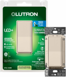 Sunnata Touch LED+ Dimmer Switch, 150W LED/600W Incandescent, Light Almond
