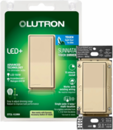 Sunnata Touch LED+ Dimmer Switch, 150W LED/600W Incandescent, Ivory