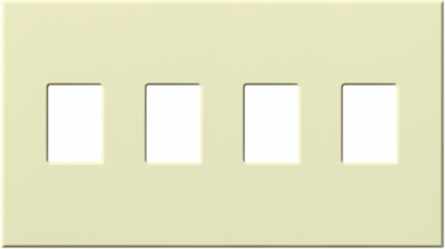 4-Gang Wallplate Almond Plastic 4.56 x 8.45 Inch