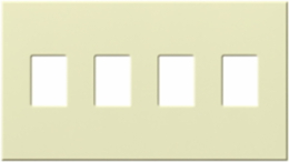 4-Gang Wallplate Almond Plastic 4.56 x 8.45 Inch